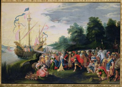 克里奥帕特拉（公元前69  -  30年）在塔尔苏斯登陆 作者 Frans II Francken the Younger